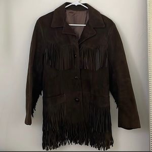 Vintage Suede Fringe Coat by Lady Californian Suede